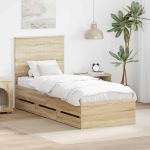 Voodi raam sahtliga peaga sonoma tamm 75 x 190 cm inseneripuit