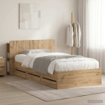Voode raami koos hoiuruumi ja peatoega artisan tamm 80 x 200 cm