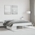 Metallist voodiraam, valge, 180x200 cm