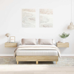 Voodiraam ilma madratsita, sonoma tamm 120x190 cm, tehispuit