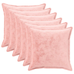Diivanipadi 6 pcs houten roosa 70 x 70 cm flanell