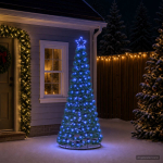 Led-tulede ja alusega karrast j&otilde;ulupuu ekenas 180 cm 220 led-i
