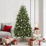 Kunstlik kokkupandav j&otilde;ulupuu 180 cm 300 led-i soe valge pvc