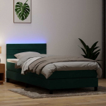 Kontinentaalvoodi madrats ja led tumeroheline 80x220 cm samet