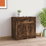 Puhvetkapp, suitsutatud tamm, 70 x 35,5 x 67,5 cm, tehispuit