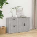 Puhvetkapp, betoonhall, 100 x 33 x 59,5 cm, tehispuit