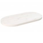 Lauaplaat, valge, 70 x 35 x 2,5 cm, m&auml;nnipuit, ovaalne