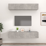 Telerikapid 4 tk, betoonhall, 80 x 30 x 30 cm, tehispuit