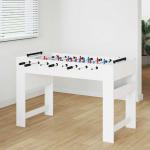 Foosball laud valge 125 x 60,5 x 80 cm tehispuit