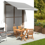 Varikatuse asenduskangas, antratsiithall ja valge, 3 x 2,5 m