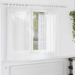 Aasadega voile kardinad 2 tk valge 140x175 cm