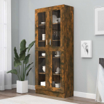 Vitriinkapp, suitsutatud tamm, 82,5x30,5x185 cm, tehispuit