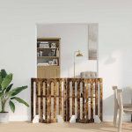 Volditav lemmikloomade aed 4 pcs suitsetatud tamm