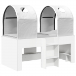 Voodi tunneliga 4 pcs valge tehispuit