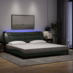 Voodiraam led-iga ilma madratsita hvar, 200 x 200 cm, kangas