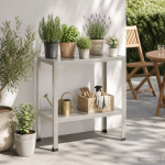 Istutuslaud 100 x 40 x 80 cm roostevaba teras h&otilde;bedane