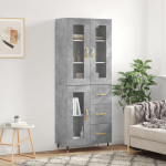 K&otilde;rge kapp, betoonhall, 69,5 x 34 x 180 cm,tehispuit