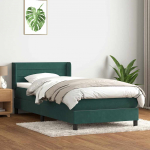 Box vedruvoodi madratsiga tumeroheline 80x220 cm samet