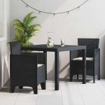 Aia s&ouml;&ouml;gilaudade komplekt 3 pcs antratsiit polt rattan