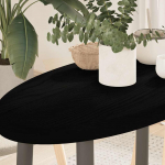 Lauaplaat, tumepruun, 80 x 40 x 4 cm, tammepuit ovaalne