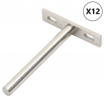 Ujuvad riiuliklambrid, 12tk, n&auml;htamatud &oslash;10x100 mm s&uuml;sinikteras