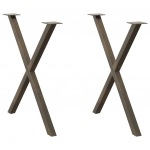 S&ouml;&ouml;gilaua jalad, x-kujulised, 2 tk, naturaalne teras, 70 x (72&ndash;73) cm, teras
