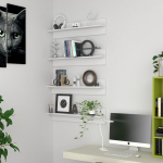 Seinariiulid 4 tk, valge, 80 x 11,5 x 18 cm, puitlaastplaat