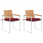 Aiatoolid istmepatjadega, 2 tk, tiikpuu ja teras