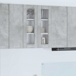 Seinakapp uksega riga betoonhall 60 x 31 x 80 cm tehispuit