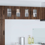 Seinakapp k&ouml;&ouml;ki riiuliga pruun tamme 60 x 31 x 40 cm tehispuit