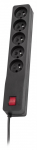 LESTAR 1966006356 power extension 3 m 230 AC outlet(s) Indoor Black