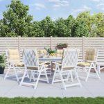 Madala seljatoega toolipadjad 6 tk, beež, oxford kangas