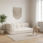 Pallet diivanipatjade padi 3 pcs kreemjas 120 x 80 x 34 cm