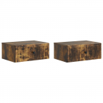 &Ouml;&ouml;lambi kapp 2 pcs suitsutatud tamm 49 x 34,5 x 20 cm tehispuit