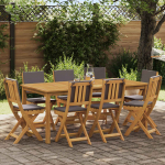 V&auml;listel bistroo toolid padjaga 8 pcs tumehall 38 x 46 x 85 cm