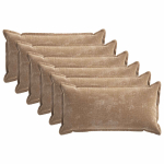 Diivanipadi 6 pcs houten pruun 40 x 80 cm &scaron;en&uuml;&uuml;lfabric