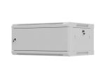LANBERG WALL-MOUNTED INSTALLATION RACK CABINET 19" 4U 600X450 GREY, METAL DOOR (FLAT PACK)