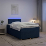 Vedruvoodi madratsiga led-ribadega sinine 120 x 190 cm kangas