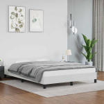 Voodiraam peatsiga ilma madratsita valge 140x190 cm