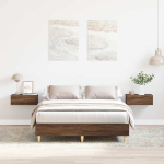 Voodiraam ilma madratsita, pruun tamm 120x190 cm, tehispuit