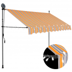 K&auml;sitsi sisset&otilde;mmatav varikatus, led, 300 cm, kollane ja sinine