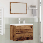 Vannitoa m&ouml;&ouml;bleset sahtliga peegliga 3 pcs vana puit tehispuit