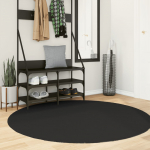 Vaip huarte, l&uuml;hikese narmaga, pestav, must, &oslash; 160 cm