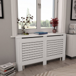 Radiaatorikatted 2 tk, valged, 152 x 19 x 81,5 cm, mdf