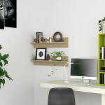 Seinariiulid 2 tk, sonoma tamm, 80x11,5x18 cm, puitlaastplaat