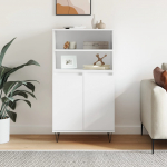 K&otilde;rge kapp, valge, 60 x 36 x 110 cm, tehispuit