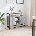 Klaasplaadiga puhvetkapp hall sonoma tamm 98x35x51 cm tehispuit