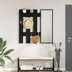 Seinale kinnitatav riidepuu must tamm 100 x 10 x 100 cm