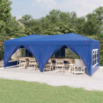 Kokkupandav peotelk k&uuml;lgseintega, sinine, 3 x 6 m