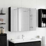 Vannitoa peeglikapp jaoks must tamm 60 x 14,5 x 50 cm
